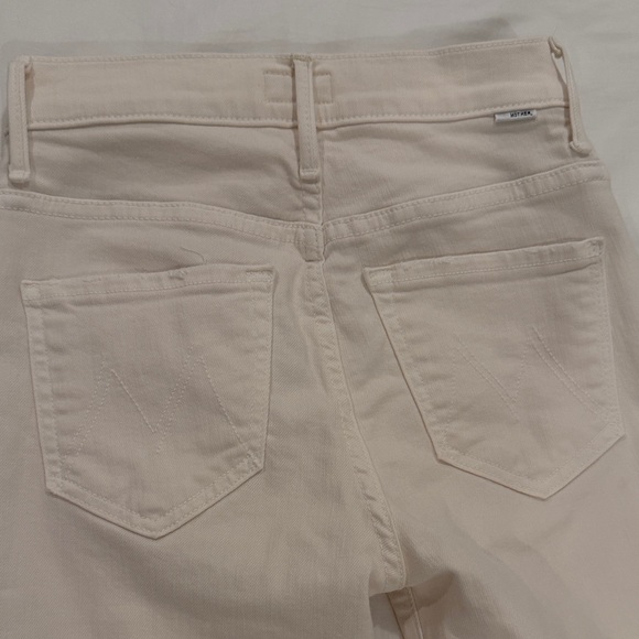 MOTHER Women's Boot Cut Jeans in Cream - Picture 4 of 6